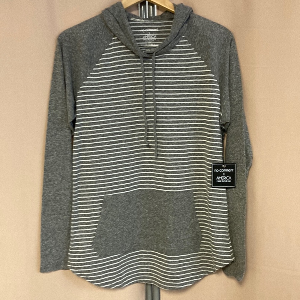 Long sleeved light weight hooded tee